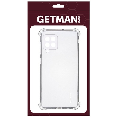TPU чехол GETMAN Ease logo усиленные углы для Samsung Galaxy A12 / M12 Бесцветный (прозрачный)