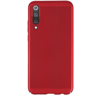 Ультратонкий дышащий чехол Grid case для Xiaomi Mi 9 Красный
