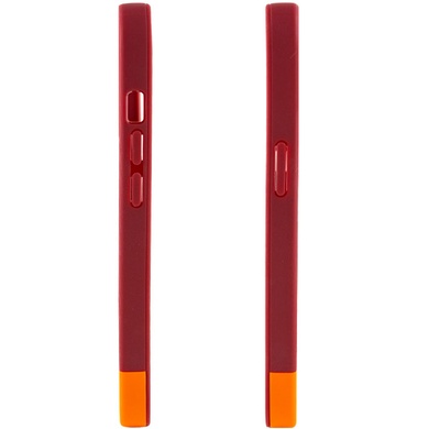 Чохол TPU+PC Bichromatic для Apple iPhone X / XS (5.8"), Brown burgundy / Orange