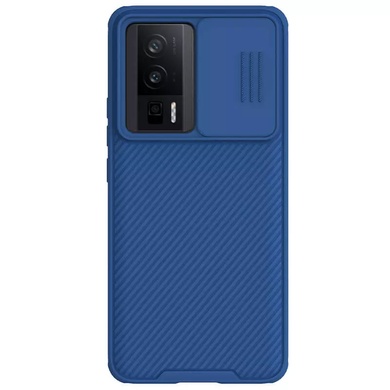 Карбонова накладка Nillkin Camshield (шторка на камеру) для Xiaomi Redmi K60 / K60 Pro, Синій / Blue