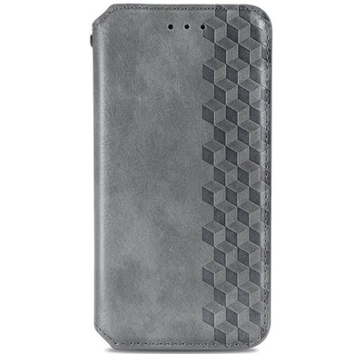 Шкіряний чохол книжка GETMAN Cubic (PU) для Xiaomi Redmi K40 / K40 Pro / K40 Pro+ / Poco F3 / Mi 11i, Сірий