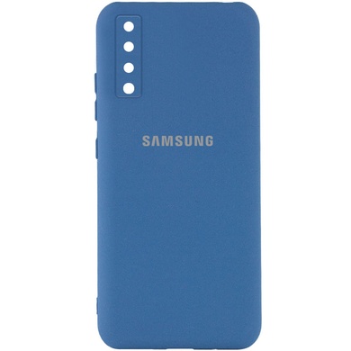 Чехол Silicone Cover My Color Full Camera (A) для Samsung A750 Galaxy A7 (2018) Синий / Navy blue