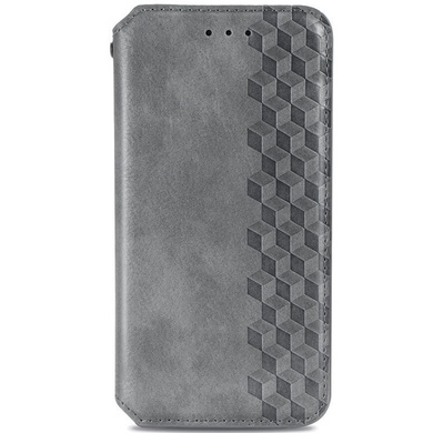 Кожаный чехол книжка GETMAN Cubic (PU) для Samsung Galaxy A51 Серый