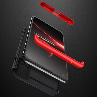 Пластиковая накладка GKK LikGus 360 градусов (opp) для OnePlus Nord 2 5G Черный / Красный