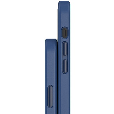 TPU+PC чехол Metal Buttons with MagSafe для Apple iPhone 13 (6.1") Синий