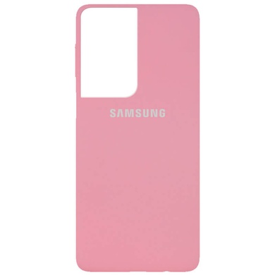Чохол Silicone Cover (AA) для Samsung Galaxy S21 Ultra, Рожевий / Pudra