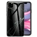 TPU+Glass чехол Luxury Marble для Apple iPhone 11 Pro Max (6.5") Черный