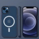 TPU+PC чехол Metal Buttons with MagSafe Colorful для Apple iPhone 15 Plus (6.7") Синий