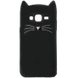 Силиконовая накладка 3D Cat для Samsung J510F Galaxy J5 (2016) Черный