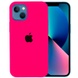 Чехол Silicone Case Full Protective (AA) для Apple iPhone 13 mini (5.4") Розовый / Barbie pink