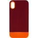 Чехол TPU+PC Bichromatic для Apple iPhone X / XS (5.8") Brown burgundy / Orange