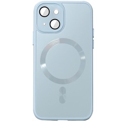 Чохол TPU+Glass Sapphire Midnight with MagSafe для Apple iPhone 14 (6.1"), Блакитний / Blue