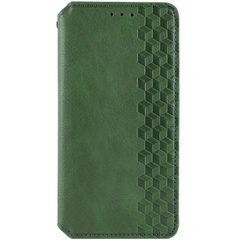 Кожаный чехол книжка GETMAN Cubic (PU) для Xiaomi Redmi Note 12S Зеленый