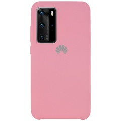 Чехол Silicone Cover (AAA) для Huawei P40 Pro Розовый / Light pink