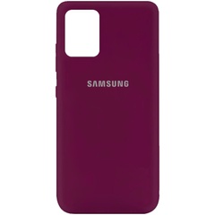 Чехол Silicone Cover My Color Full Protective (A) для Samsung Galaxy A72 4G / A72 5G Бордовый / Marsala