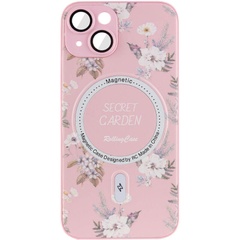 TPU+PC чехол Secret Garden with MagSafe для Apple iPhone 14 (6.1") Pink