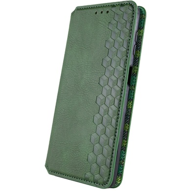 Шкіряний чохол книжка GETMAN Cubic (PU) для Xiaomi Redmi Note 12S, Зелений