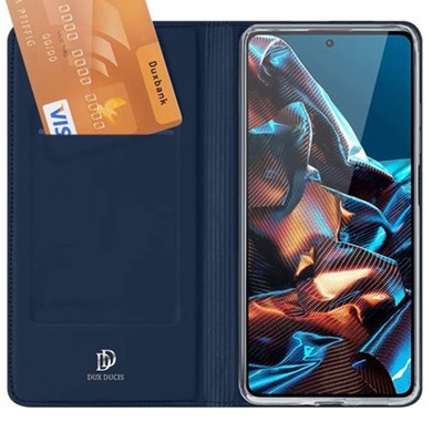 Чехол-книжка Dux Ducis с карманом для визиток для Xiaomi 13 Синий