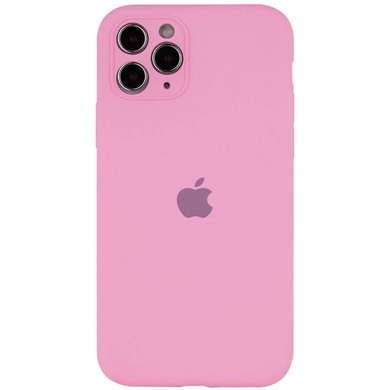 Чехол Silicone Case Full Camera Protective (AA) для Apple iPhone 12 Pro Max (6.7") Розовый / Light pink