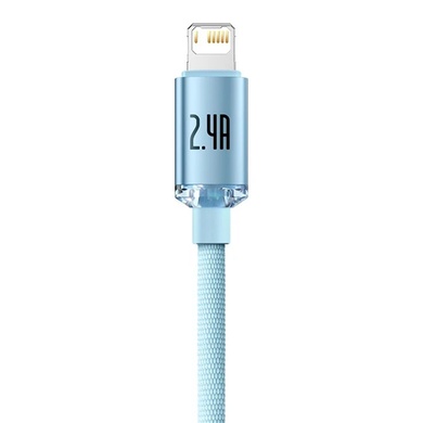 Дата кабель Baseus Crystal Shine Series USB to Lightning 2.4A (1.2m) (CAJY00000), Sky Blue