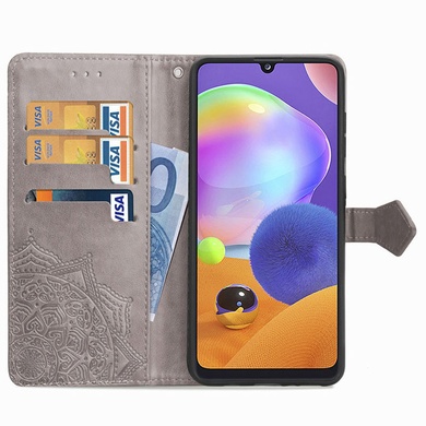 Кожаный чехол (книжка) Art Case с визитницей для Samsung Galaxy A55 Серый