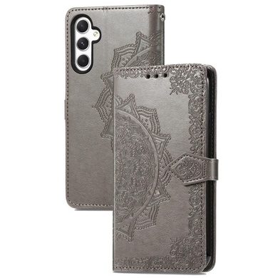 Кожаный чехол (книжка) Art Case с визитницей для Samsung Galaxy A55 Серый