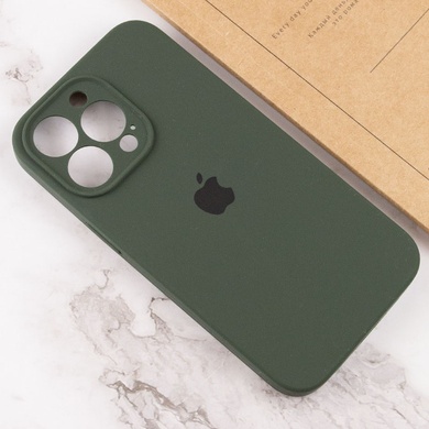 Чехол Silicone Case Full Camera Protective (AA) для Apple iPhone 15 Pro Max (6.7") Зеленый / Cyprus Green