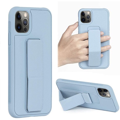Силиконовый чехол Hand holder для Apple iPhone 12 Pro / 12 (6.1") Light blue