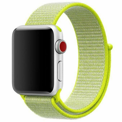 Ремешок Nylon для Apple watch 42mm/44mm/45mm Салатовый / Neon green