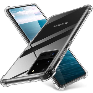 TPU чохол GETMAN Ease з посиленими кутами для Samsung Galaxy S20 Ultra, Безбарвний (прозорий)
