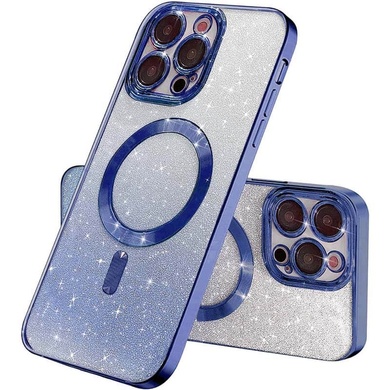 TPU чохол Delight case with MagSafe із захисними лінзами на камеру для Apple iPhone 15 Pro (6.1"), Синий / Deep navy