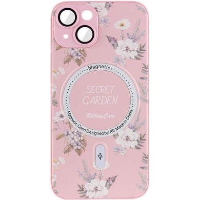 TPU+PC чохол Secret Garden with MagSafe для Apple iPhone 14 (6.1"), Pink