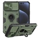 TPU+PC чехол Nillkin CamShield Armor (шторка на камеру) для Apple iPhone 15 Pro Max (6.7") Зеленый