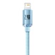 Дата кабель Baseus Crystal Shine Series USB to Lightning 2.4A (1.2m) (CAJY00000), Sky Blue