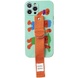 Чохол Funny Holder з кольоровим ремінцем для Apple iPhone 12 Pro Max (6.7 "), Зеленый / Оранжевый