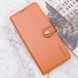Кожаный чехол книжка GETMAN Gallant (PU) для Xiaomi Redmi Note 13 Pro 4G Коричневый