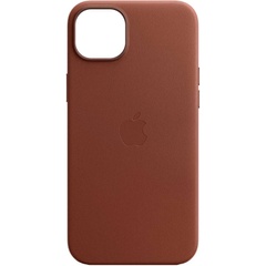 Шкіряний чохол Leather Case (AA Plus) with MagSafe для Apple iPhone 14 Plus (6.7"), Saddle Brown