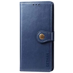 Кожаный чехол книжка GETMAN Gallant (PU) для Xiaomi Redmi Note 8 Pro Синий