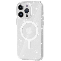 Чехол TPU Galaxy Sparkle (MagFit) для Apple iPhone 13 Pro (6.1") Clear+Glitter