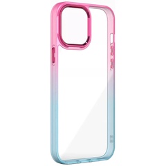 Чехол TPU+PC Fresh sip series для Apple iPhone 11 Pro Max (6.5") Бирюзовый / Розовый