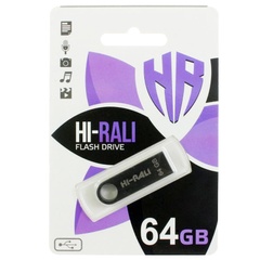 Флеш накопитель USB Hi-Rali Shuttle 64 GB Серебряная серия Серебряный