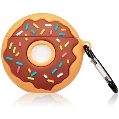 Силиконовый футляр Donut для наушников AirPods 1/2 Коричневый