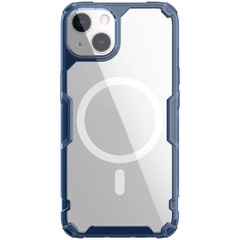 TPU чохол Nillkin Nature Pro Magnetic для Apple iPhone 14 Plus (6.7"), Синій (прозорий)