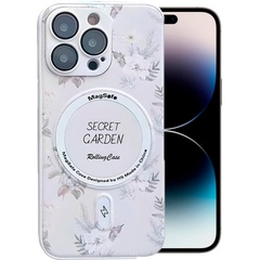 TPU+PC чехол Secret Garden with MagSafe для Apple iPhone 14 Pro Max (6.7") White