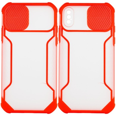 Чехол Camshield matte Ease TPU со шторкой для Apple iPhone X / XS (5.8") Красный