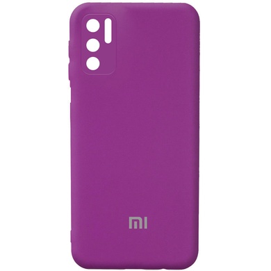 Чехол Silicone Cover Full Camera (AA) для Xiaomi Redmi Note 10 5G / Poco M3 Pro Фиолетовый / Grape