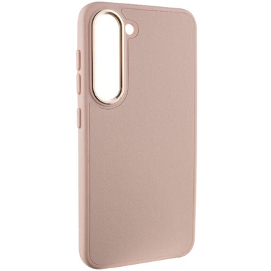 Кожаный чехол Bonbon Leather Metal Style для Samsung Galaxy S23 Розовый / Light pink