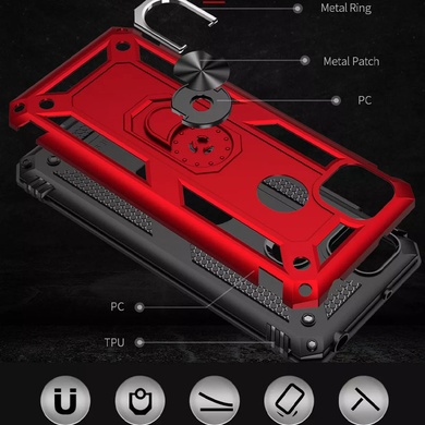 Ударопрочный чехол Serge Ring for Magnet для Xiaomi Redmi 9C Красный
