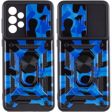 Ударопрочный чехол Camshield Serge Ring Camo для Samsung Galaxy A73 5G Синий / Army Blue