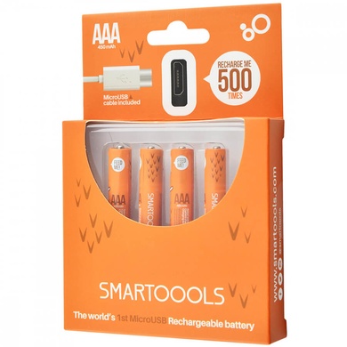 Аккумуляторные батарейки Smartoools AAA 450 mah 4 pcs Черный